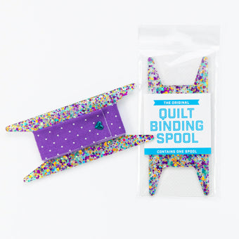 Quilt Binding Spool - Purple / Teal / Gold Glitter