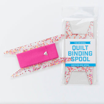 Stitch Supply Co. - Quilt Binding Spool - Pink Glitter Hearts
