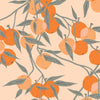Art Gallery Fabrics - Tangerine Collection - Fruit Laden Branches in Citrus - Quilting Cotton Fabric