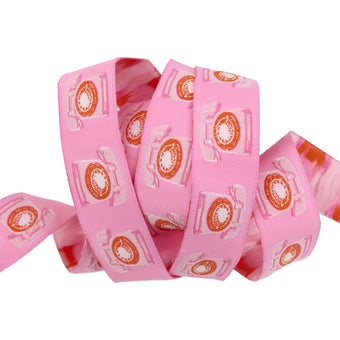 Ruby Star Society - Melody Miller for Renaissance Ribbon - Telephones 7/8" Jacquard Ribbon in Pink - By the Yard
