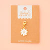 Sarah Hearts - White Daisy Zipper Charm