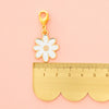 Sarah Hearts - White Daisy Zipper Charm