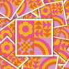 Colorful Quilt Block Sticker