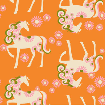 Ruby Star Society - Carousel Collection - Carousel Horse CANVAS in Burnt Orange