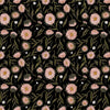 Figo Fabrics - Nature Trail Collection - Large Floral in Black - Quilting Cotton Fabric