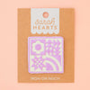 Sarah Hearts - Lavender Quilt Block Iron-On Patch