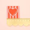 Woven Sew-In Labels - Made with Love Heart (pack of 4 large labels)