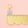Sarah Hearts - Blue Bow Enamel Stitch Marker