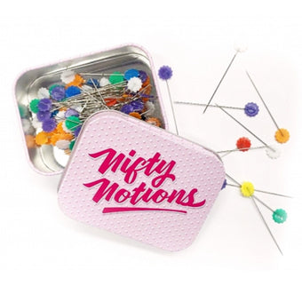 Nifty Notions - 2" Multi Colored Flower Head Sewing Pins (100 count)