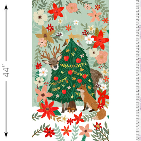 Christmas Pine PANEL in Multi