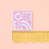 Sarah Hearts - Lavender Quilt Block Iron-On Patch