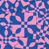 Blue and Pink Quilt Block Sticker