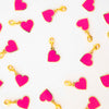 Sarah Hearts - Pink Heart Zipper Charm