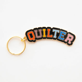 Sarah Hearts - Quilter Enamel Keychain