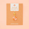 Sarah Hearts - Round Quilt Star Zipper Charm