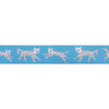 Ruby Star Society - Snow Leopards 7/8" Jacquard Ribbon in Blue - By the Yard