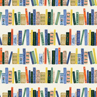 Rifle Paper Co. - Curio Collection - Book Club in Cream Metallic - Quilting Cotton Fabric