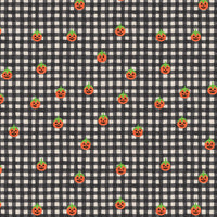 Rifle Paper Co. - Halloween III Collection - Pumpkin Gingham in Black - quilting cotton sewing fabric