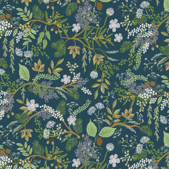 Rifle Paper Co. - English Rose Collection - Juniper Forest in Evergreen - Quilting Cotton Fabric