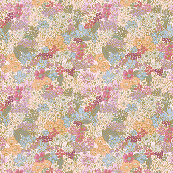 Rifle Paper Co. - English Rose Collection - Mimi in Plum Metallic - Quilting Cotton Fabric