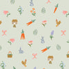 Rifle Paper Co. - Easter Collection - Easter Basket in Mint - Quilting Cotton Fabric