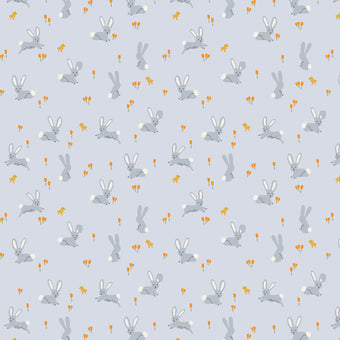 Rifle Paper Co. - Easter Collection - Easter Bunnies in Blue - Quilting Cotton Fabric