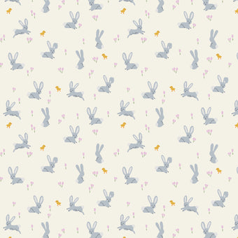 Rifle Paper Co. - Easter Collection - Easter Bunnies in Cream - Quilting Cotton Fabric