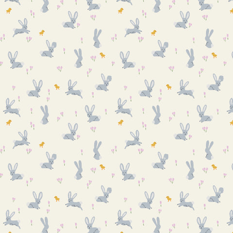 Rifle Paper Co. - Easter Collection - Easter Bunnies in Cream - Quilting Cotton Fabric