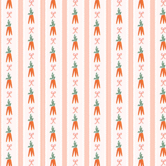 Rifle Paper Co. - Easter Collection - Carrot Patch in Blush - Quilting Cotton Fabric