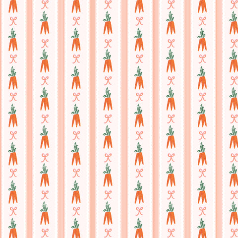 Rifle Paper Co. - Easter Collection - Carrot Patch in Blush - Quilting Cotton Fabric