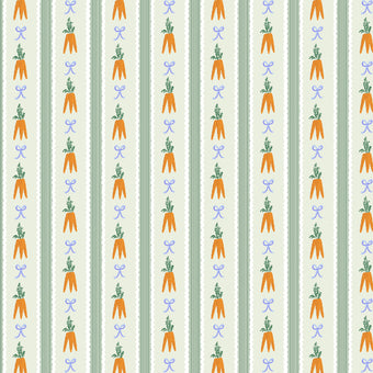 Rifle Paper Co. - Easter Collection - Carrot Patch in Mint - Quilting Cotton Fabric