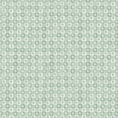 Rifle Paper Co. - Easter Collection - Daisy Gingham in Green - Quilting Cotton Fabric