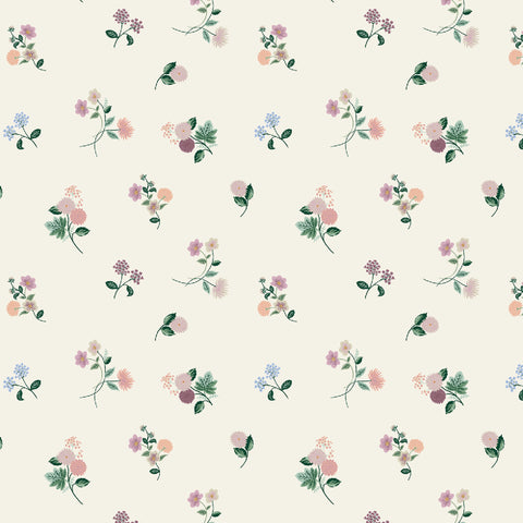 Rifle Paper Co. - Dahlia Collection - Ditsy Dahlia in Cream - Quilting Cotton Fabric