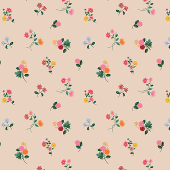 Rifle Paper Co. - Dahlia Collection - Ditsy Dahlia in Blush - Quilting Cotton Fabric