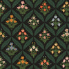 Rifle Paper Co. - Dahlia Collection - Estee Garden CANVAS in Black Multi - cotton linen canvas blend