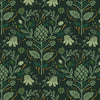 Rifle Paper Co. - Dahlia Collection - Artichoke CANVAS in Hunter Metallic - cotton linen canvas blend
