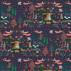 Rifle Paper Co. - Holiday Classics IV Collection - Nativity in Navy / Gold Metallic - Quilting Cotton Fabric