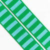 Bold Stripe Webbing 1.5" in Billiard / Turquoise - By the Yard
