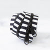 Zipper (30" length / size #5) in Black & White Stripe with Black Zipper