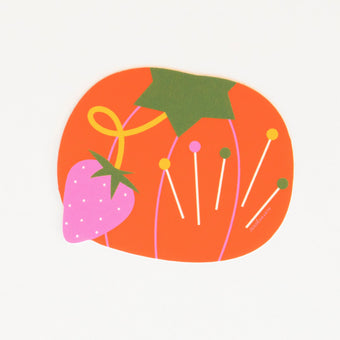 Sarah Hearts - Tomato Pin Cushion Sticker