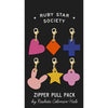 Ruby Star Society Woodland Zipper Pulls  in Acrylic (set of 6)