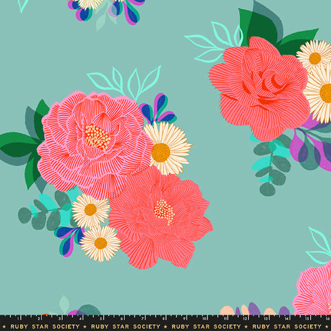 Camellia 108" Wideback Sateen in Ocean