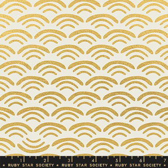 Smile and Wave CANVAS in Gold Metallic