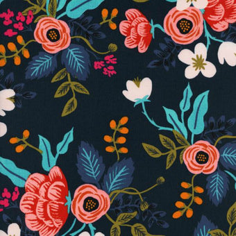 Birch Floral RAYON in Navy