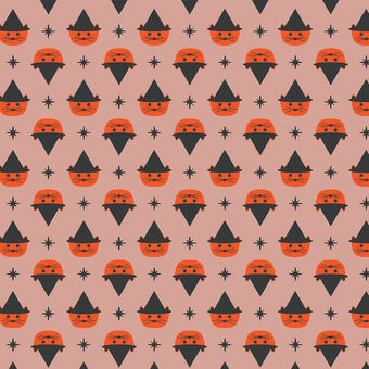 Witchy Cats in Orange