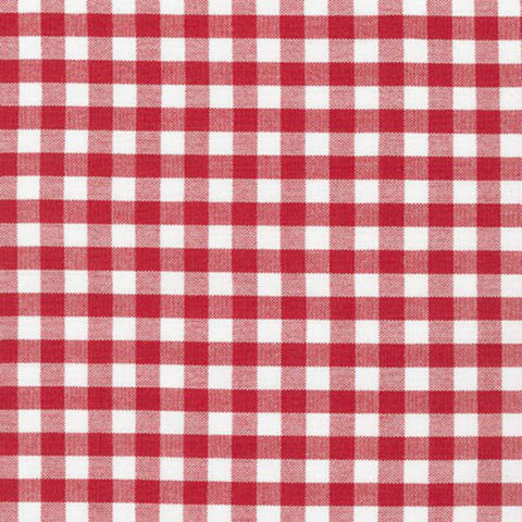 Robert Kaufman Carolina Gingham 1/4" in Crimson red and white plaid quilting cotton fabric