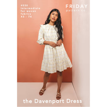 Friday Pattern Co. - The Davenport Dress Sewing Pattern (printed paper)