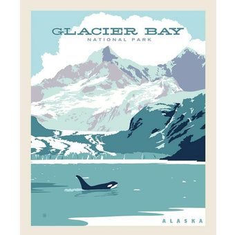 National Parks Glacier Bay Poster PANEL in Ice