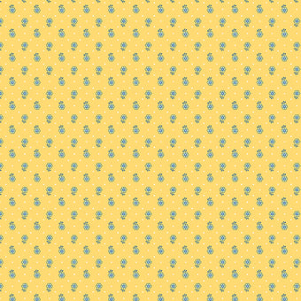 Kingly Sprig A in Yellow - Last Half Yard