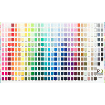 Kona Printed Color Chart 24" Fabric PANEL in Multi 365 Colors
